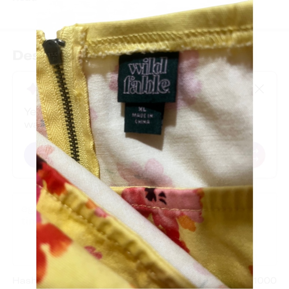 Wild Fable Floral Yellow Women's Skort - Picture 3 of 3